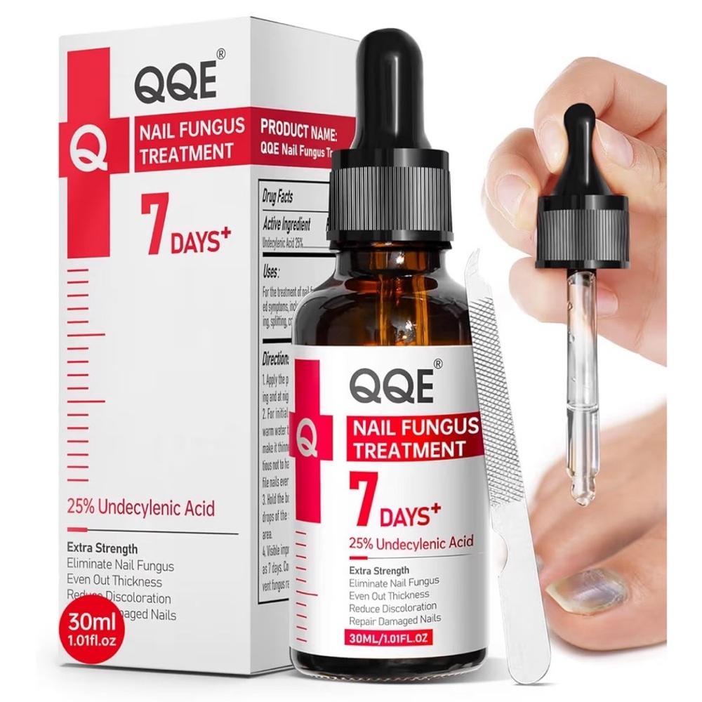 QQE Extra Strong Toenail Fungus Treatment 25% Undecylenic Acid, 30ml”
